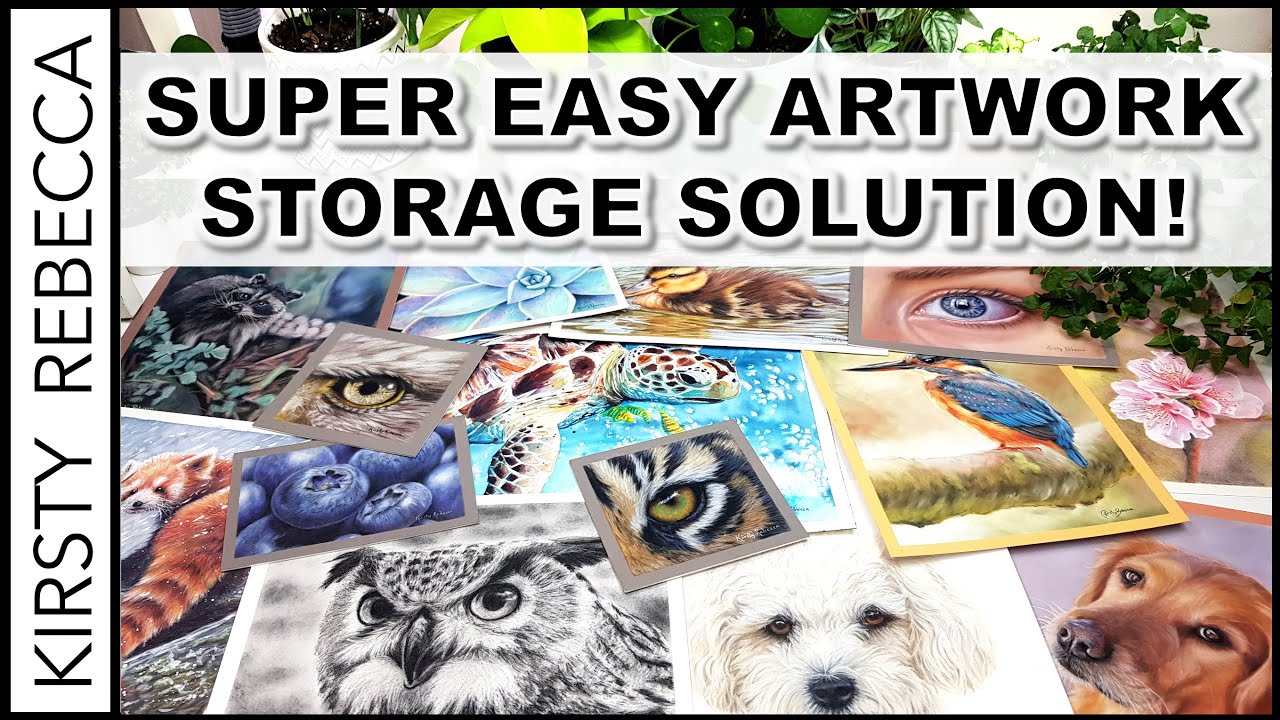 How to store DRAWINGS // PASTEL, COLOURED PENCIL, CHARCOAL, WATERCOLOUR, GRAPHITE