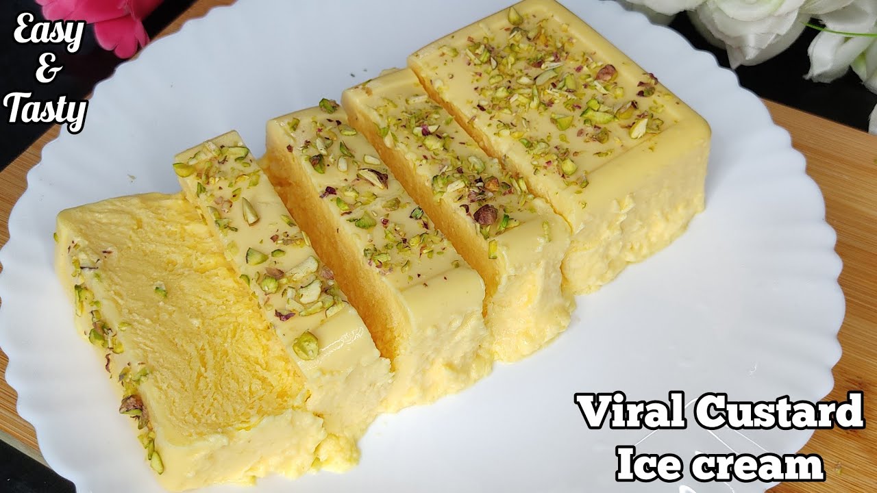Viral CUSTARD Icecream recipe|How to make Custard Ice cream 