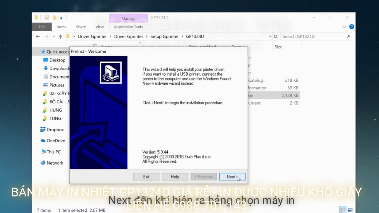 Hướng dẫn c&agrave;i đặt m&aacute;y in nhiệt GPRINTER GP-1324D |Tuigoihang.vn
