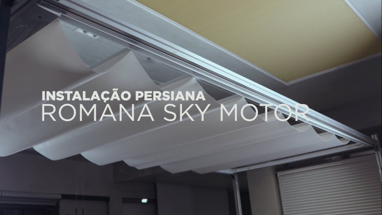 Instalação Persiana Romana de Teto Motorizada