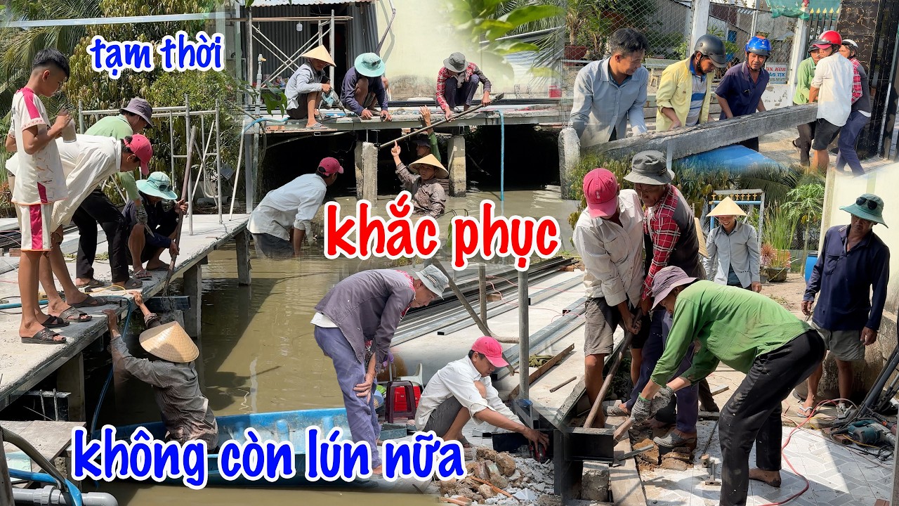 Quá Trình Làm Nhà Sàn, Tạm Thời Khắc Phục Xong Nền Sàn Bị Lún, Hi Vọng Không Còn Vấn Đề Xảy Ra