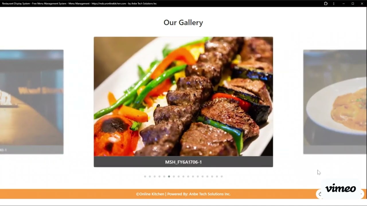 Tutorial  Three : Demo Video - Free Digital Menu Display System from Anbe Tech Solutions