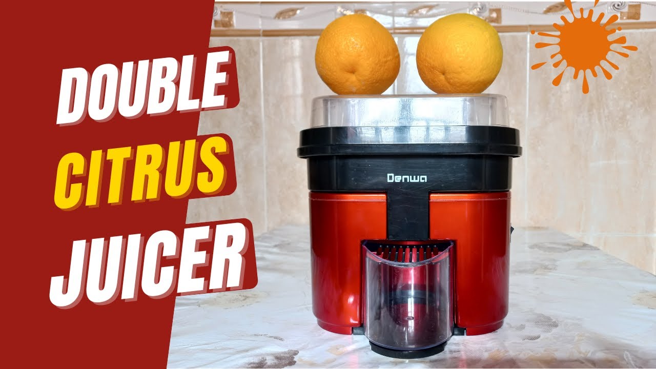 Double Electric Citrus Juicer: 90W and Dual Squeezer to Make Fresh Orange Juice Fast Everyday.