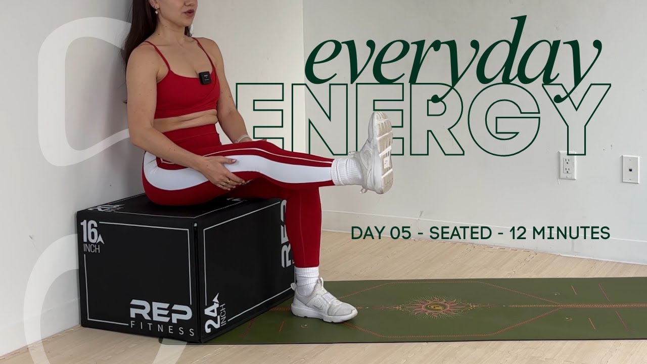Энергия на каждый день 2025 // день 5: рутинные дела 🫶 12-минутный сеанс лёгкой сидячей мобильности