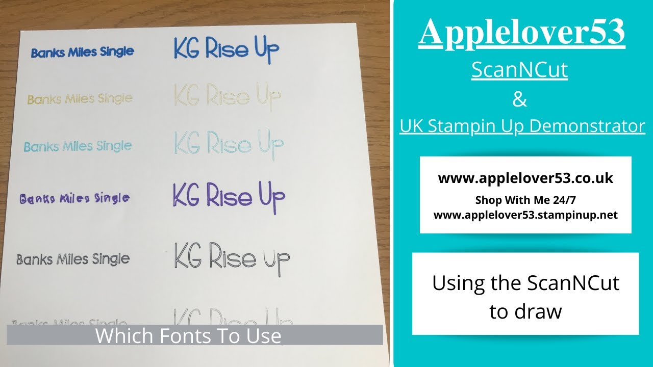 ScanNCut - Which Fonts To Use For Drawing Greetings On Cards