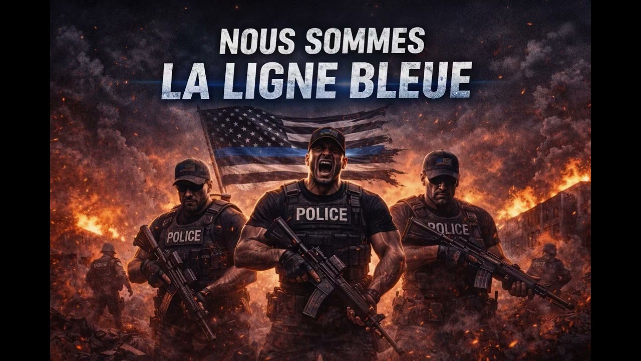 NOUS SOMMES LA LIGNE BLEUE - Metal Motivation Thin Blue Line