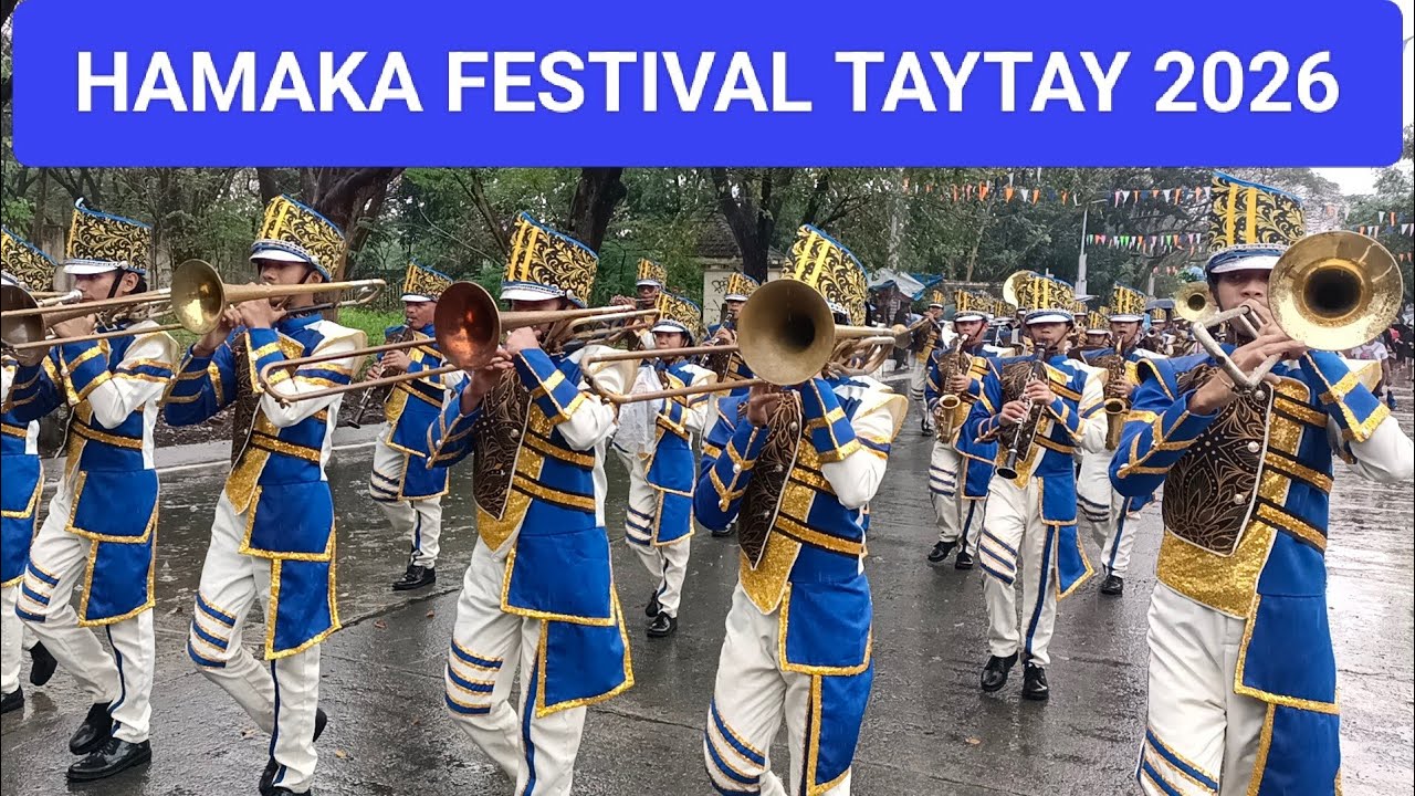 MARCHING BAND PARADE AT HAMAKA FESTIVAL KAHIT ANG LAKAS NG ULAN TULOY ANG PARADA DB
