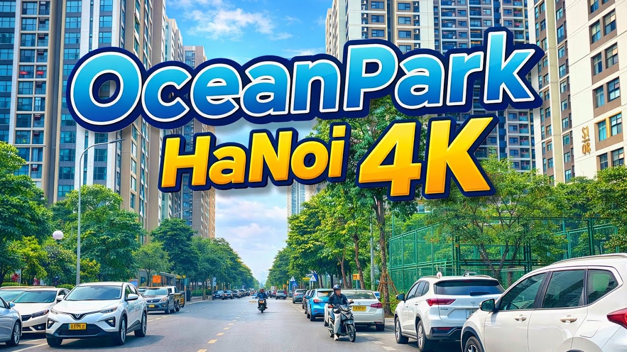 Driving Through Ocean Park Hanoi in 4K | Vietnam’s Modern Urban City Tour