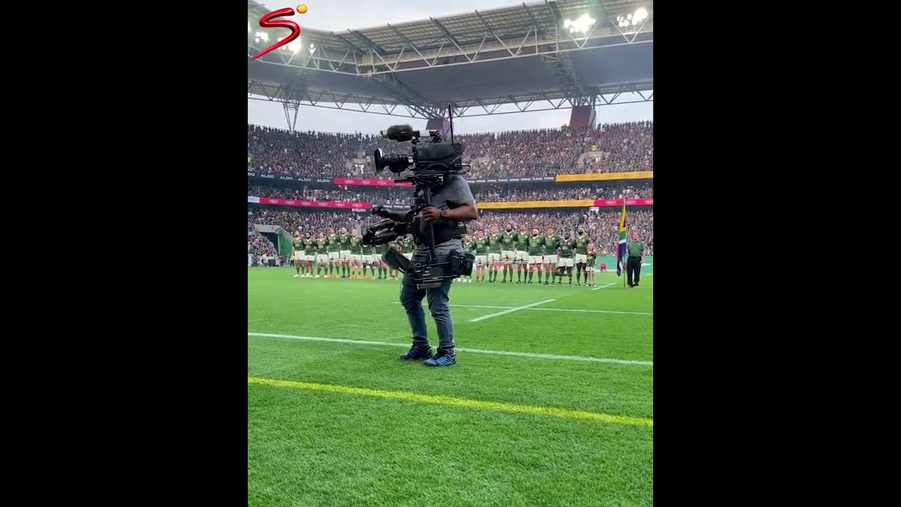 South African National Anthem, Springboks VS All Black's at Mbombela Stadium, 06 August 2022