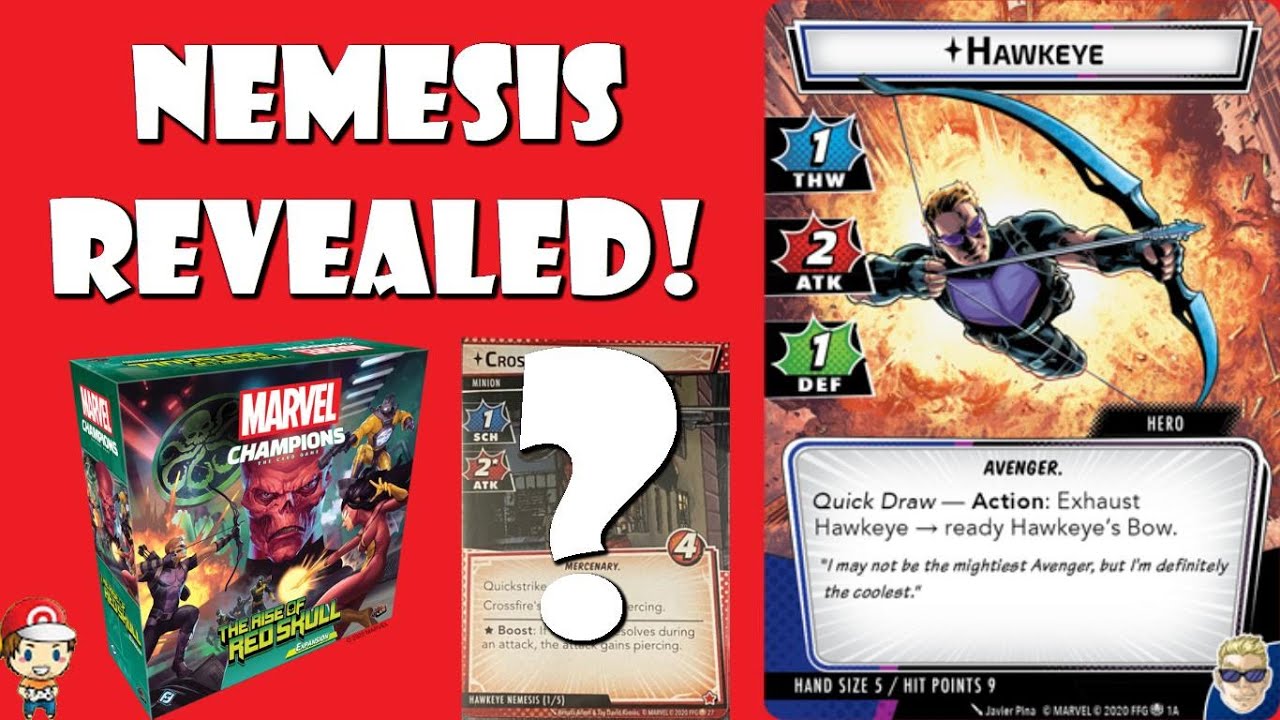 Hawkeye Marvel Champions Nemesis Set Revealed! (Rise of the Red Skull)