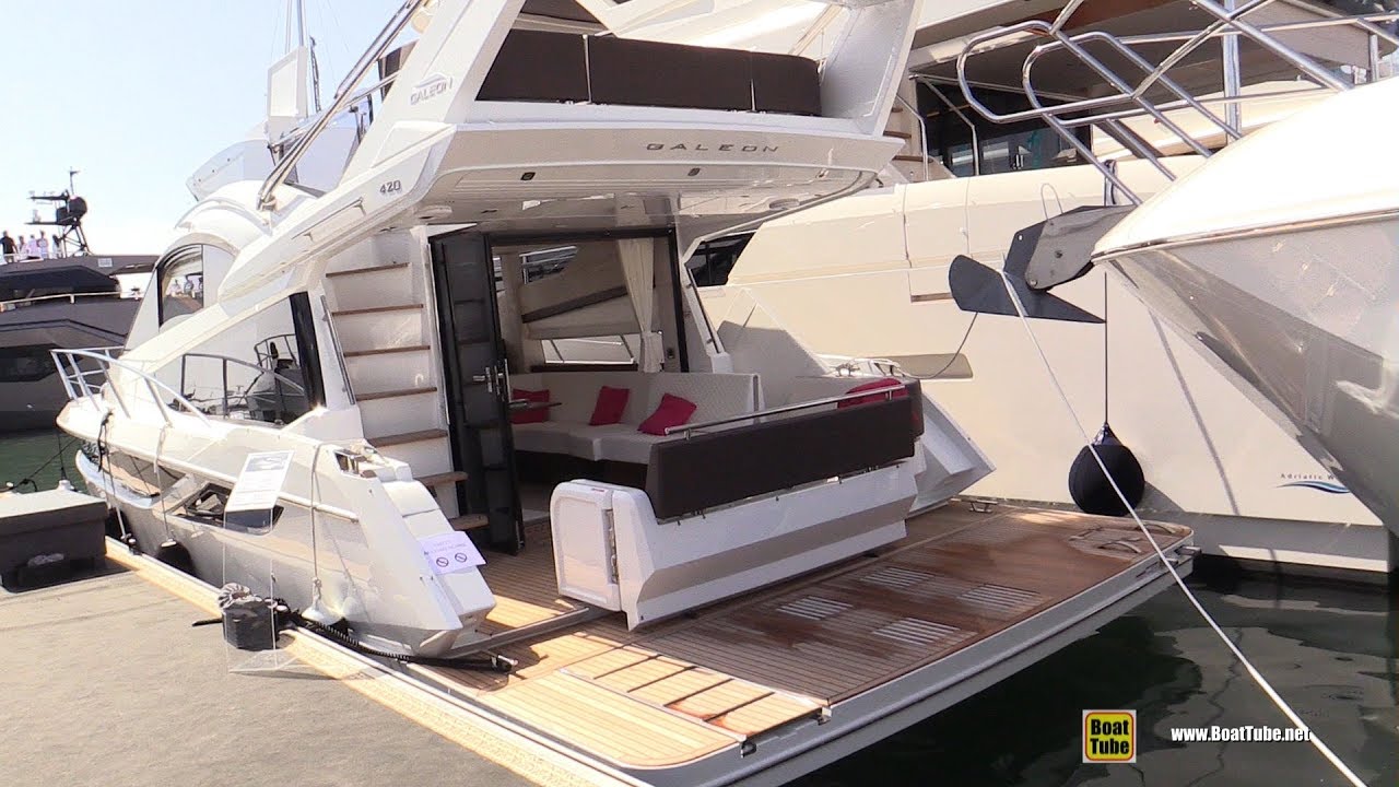 2019 Galeon 420 Fly Yacht - Deck and Interior Walkaround - 2018 Cannes Yachting Festival