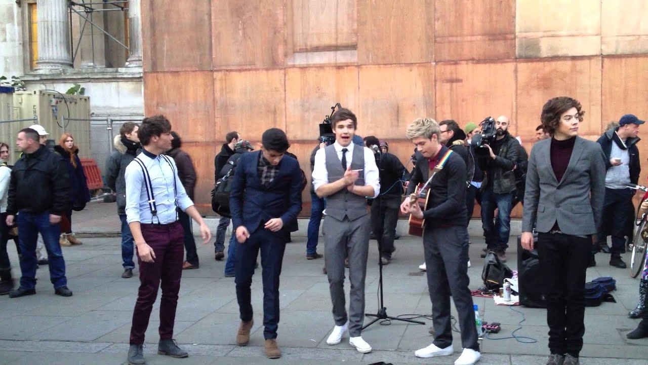 One direction filming their newest video-One thing