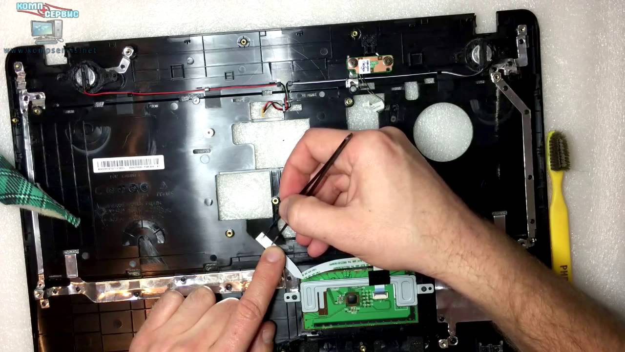 Ремонт ноутбука Toshiba Satellite C655-S9521D - Не работает тачпад после залития