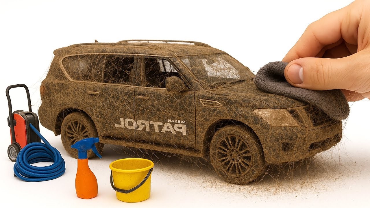 Super Realistic Cleaning of a 1:24 Nissan Patrol After a Filthy Swamp Expedition Gone Wrong