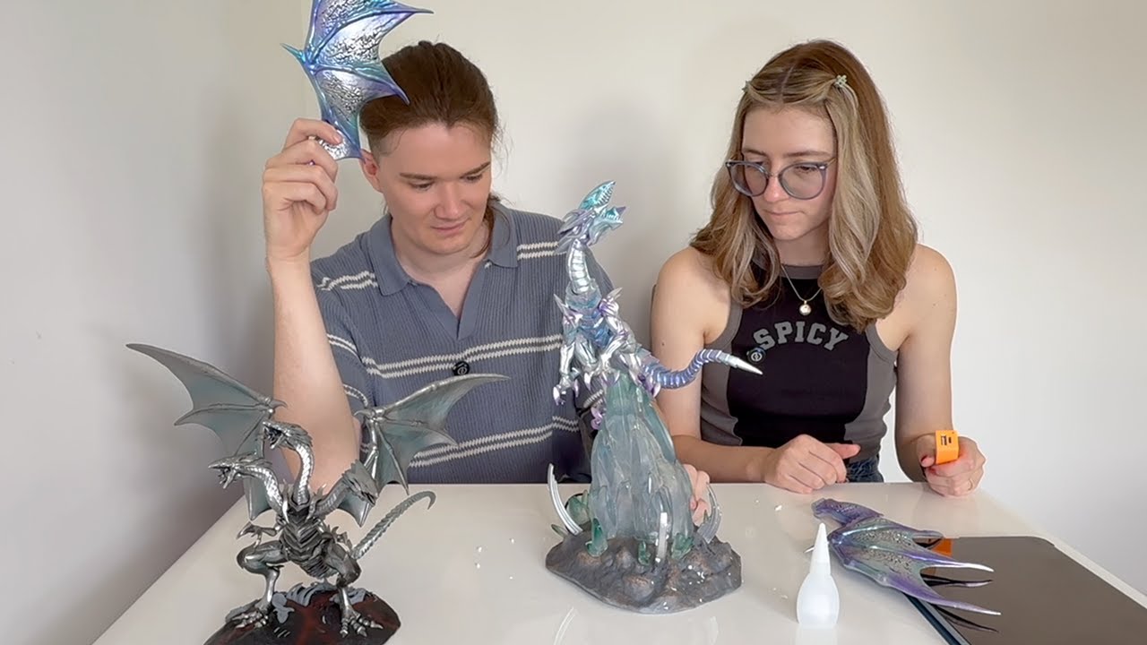 £63 BLUE EYES STATUE! TEMU YUGIOH/MARVEL/STAR WARS FIGURE UNBOXING