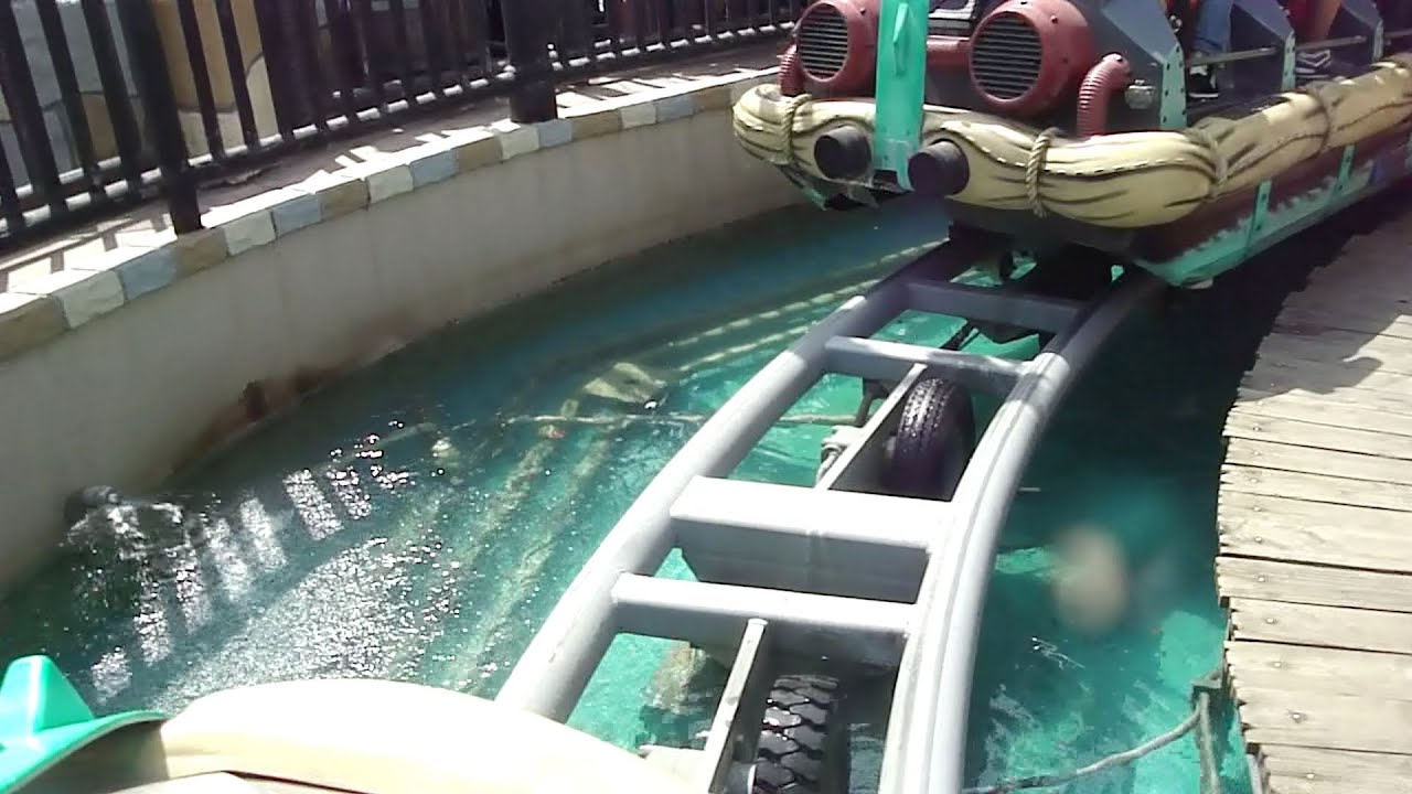 롯데 월드 한국 Atlantis Adventure Roller Coaster POV FRONT Lotte World South Korea