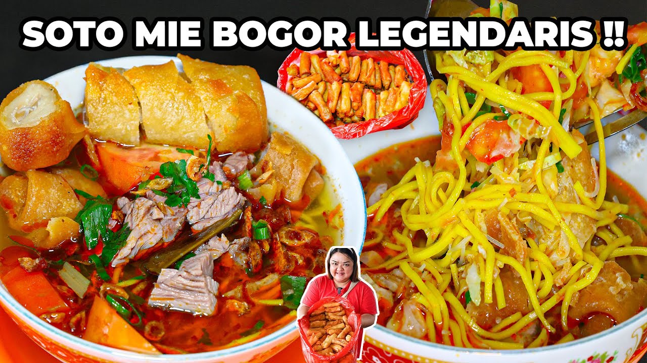 RISOLNYA KRIUK!! SOTO MIE BOGOR LEGENDARIS WARNA KUAHNYA MERAH OTENTIK!!