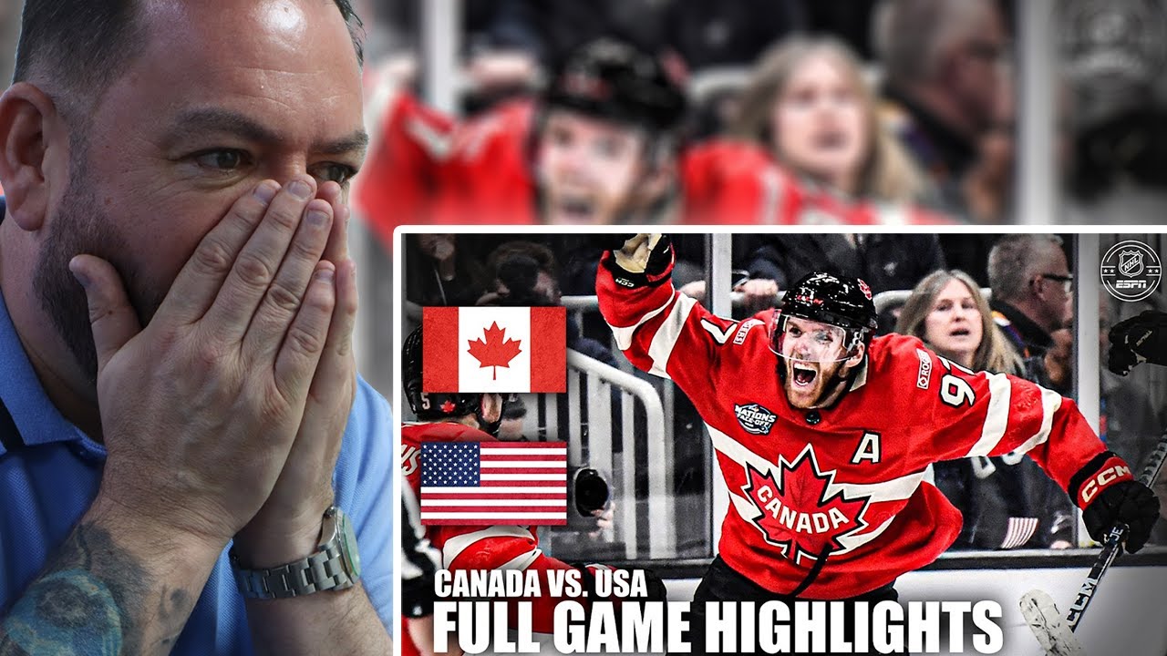 BRITS React to Canada vs United States | 4 Nations Face-Off Championship Highlights