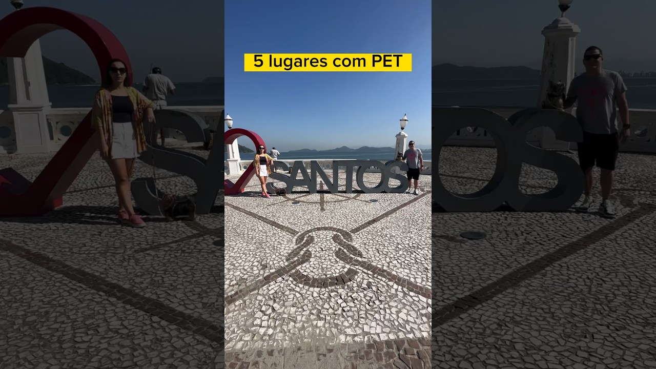 5 lugares gratuitos pra turistas com pet em Santos!! #dicaspet #santos