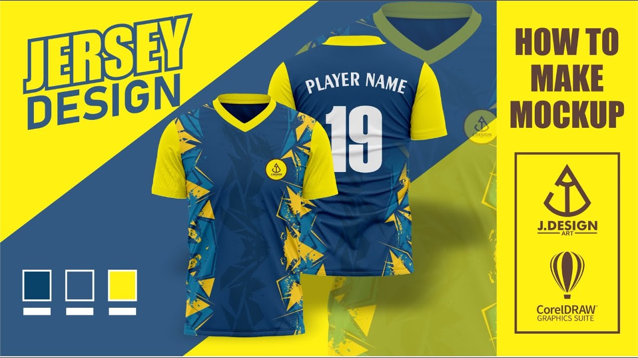 HOW TO MAKE JERSEY MOCKUP DESIGN WITH COREL DRAW Speed Art