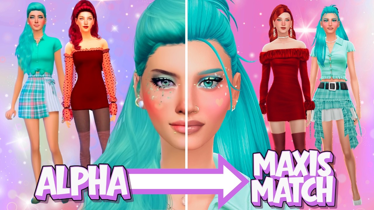 giving ICONIC not so berry sims a maxis match makeover 🍑