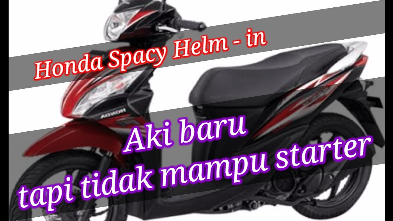 Honda spacy, Aki baru tapi tidak mampu start engine #bengkelmotor