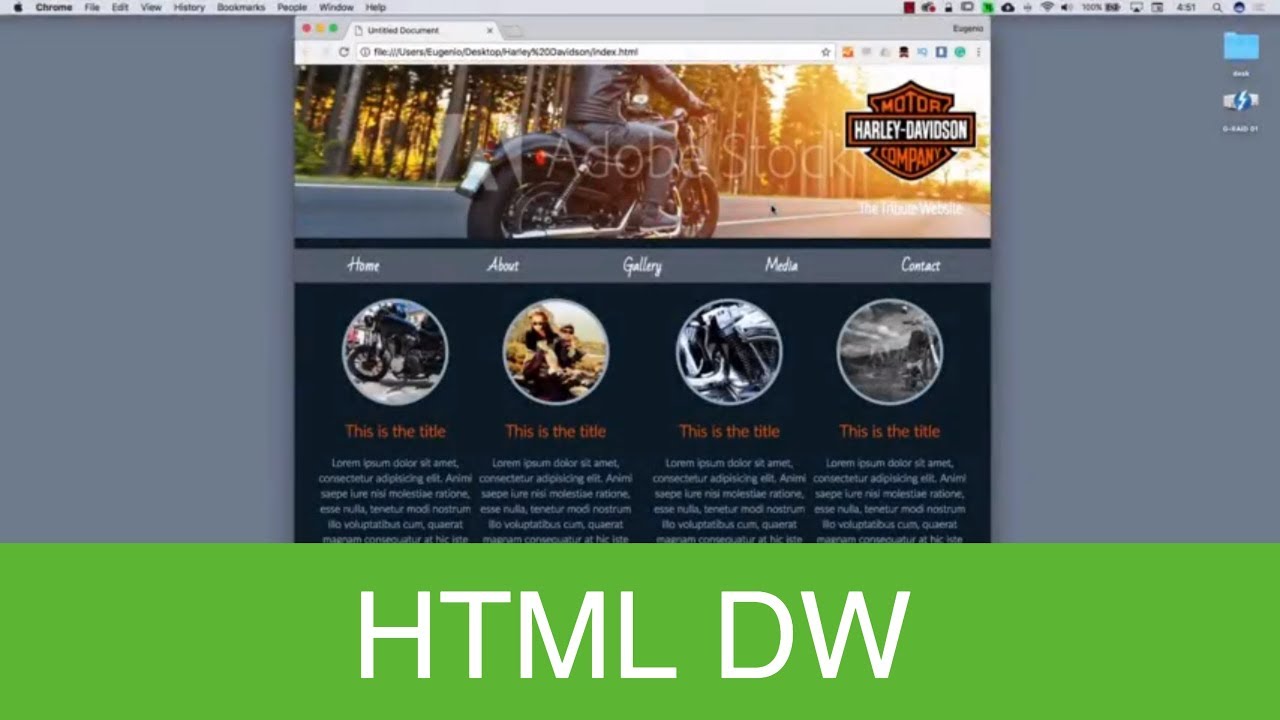 HTML tutorial with Dreamweaver CC 2018 Part one