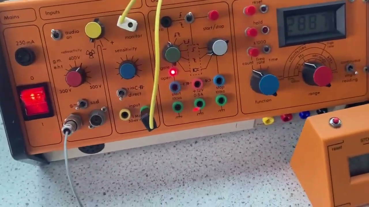 Our Radioactivity Geiger Muller tube setup