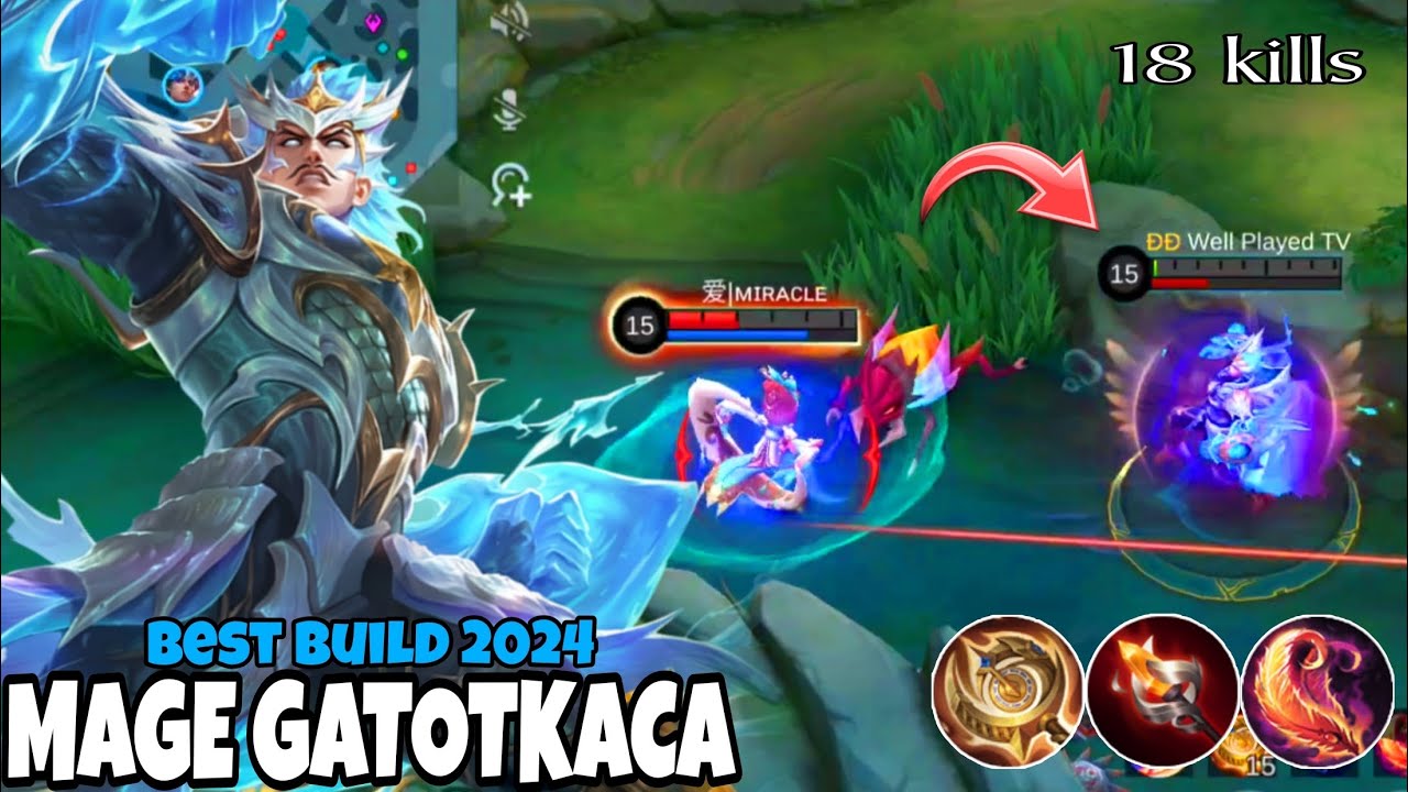 Clutch Gatotkaca for the Win!! - Gatotkaca Best Build 2024 - 18 kills Mage Build Gatotkaca