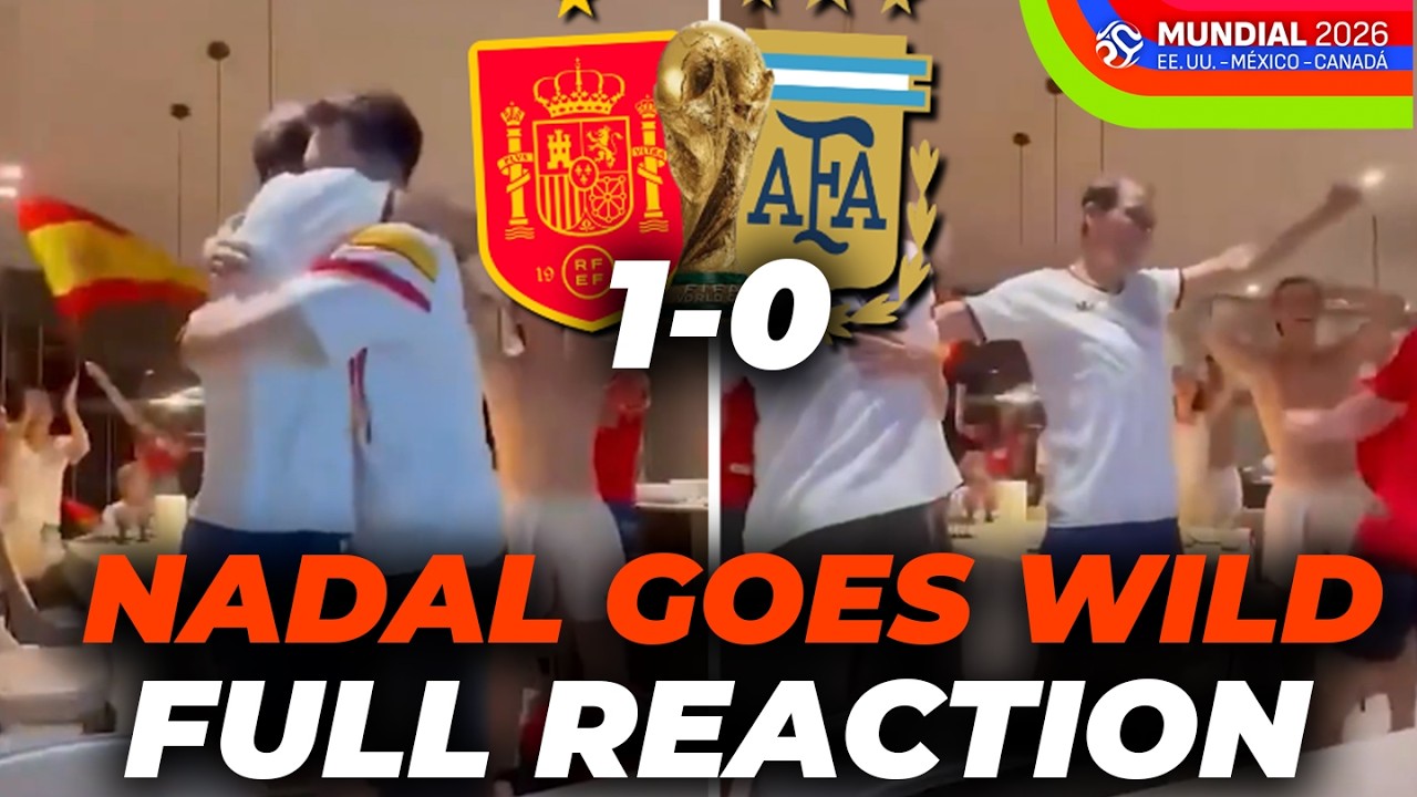 Rafa Nadal's EMOTIONAL REACTION as SPAIN WINS the WORLD CUP: Crazy Final Whistle Celebration