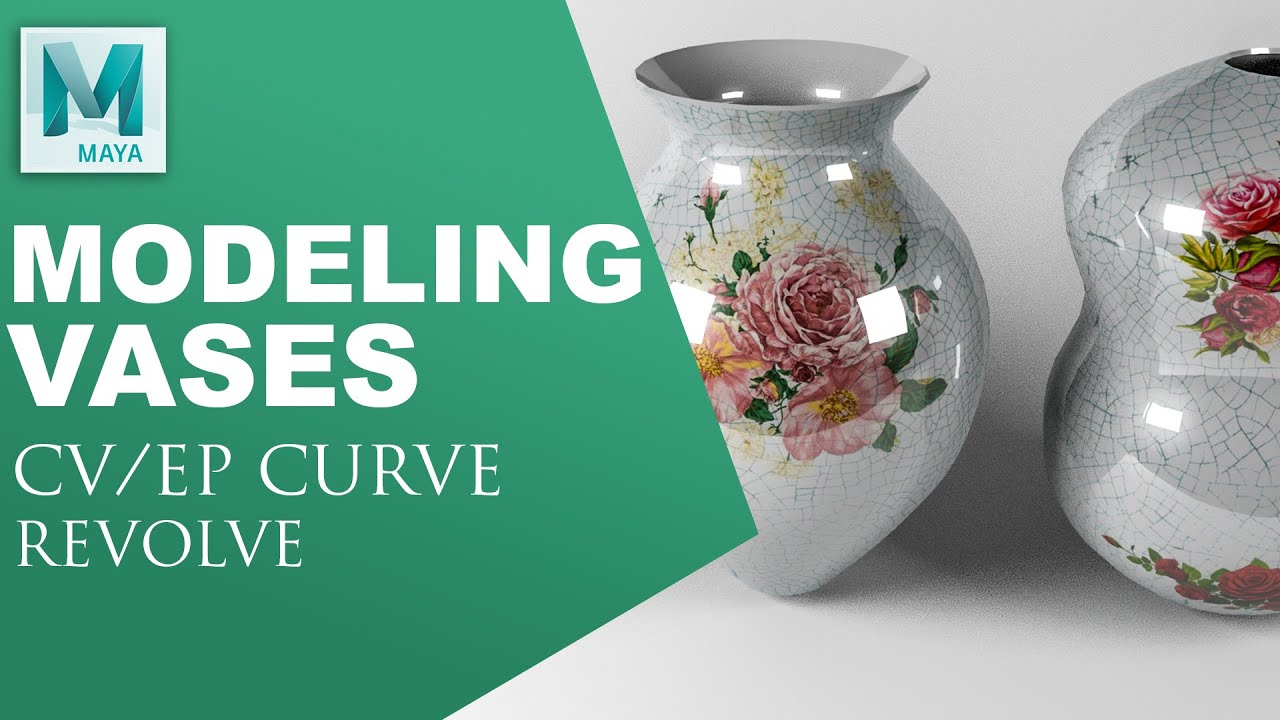 Modeling Vases in Maya Using Revolve Tool