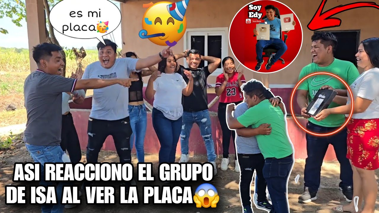 EDY Les Mostro La Placa Al Grupo De ISA🥳Asi Reaccionaron Ellos😱ISA Empezo a Llorar De Alegria😭