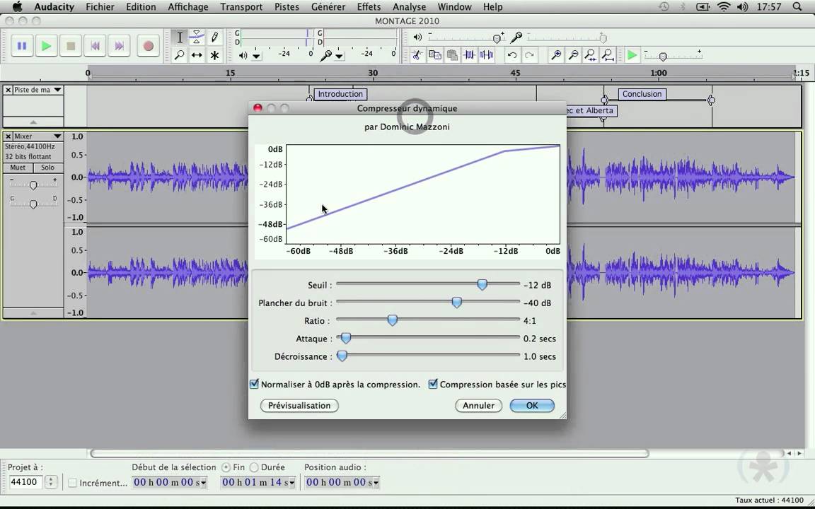 Audacity (7/9) - Mixage, compression et masterisation