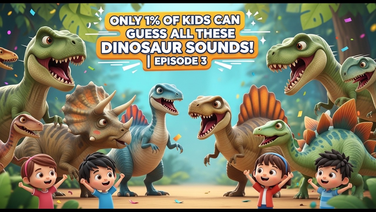 Only 1% of Kids Can Guess All These Dinosaur Sounds! | HARD