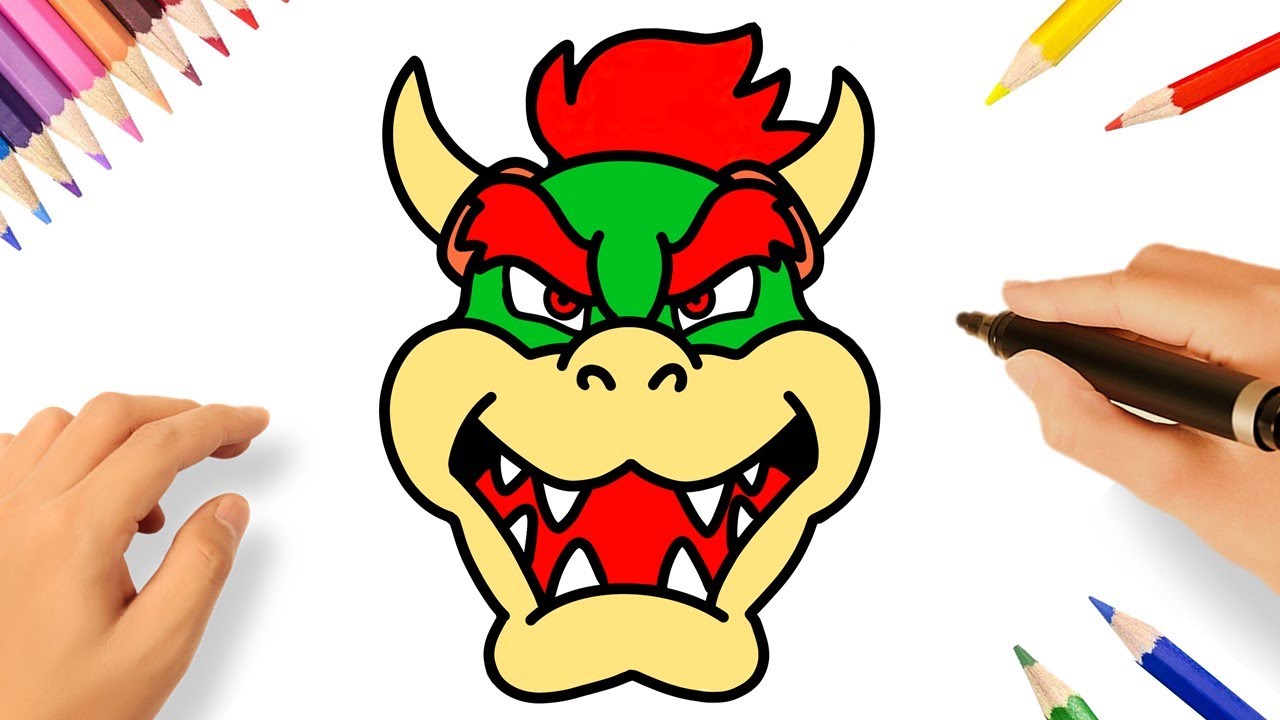 HOW TO DRAW BOWSER EASY 🔥| MARIO BROS