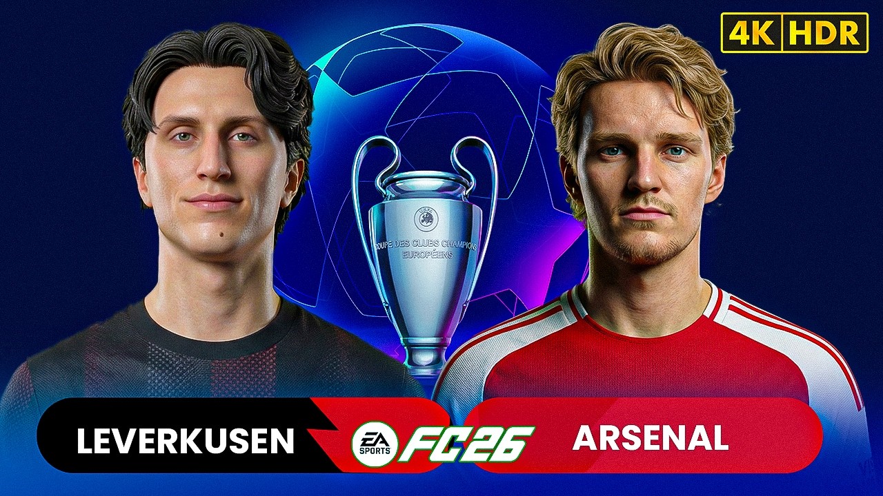 Leverkusen vs Arsenal | Champions League R16 | Anth James V6 FC 26 Realistic Mod [4K 60FPS]
