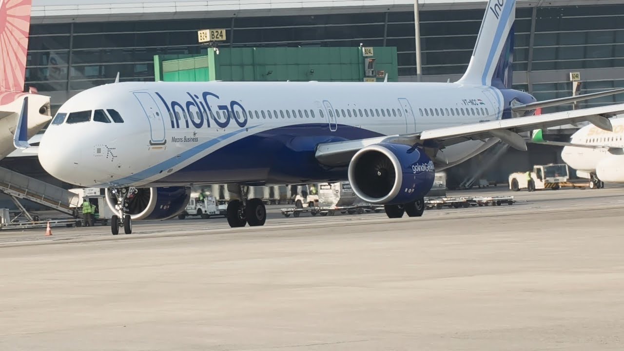 Air india Boing777 and Indigo A321 taxi for takeoff |