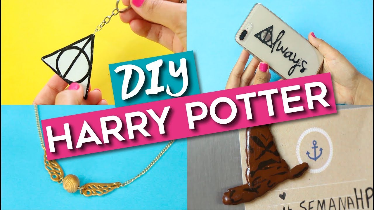 DIY HARRY POTTER | COLAR DA AMIZADE 9 3/4, COLAR POMO DE OURO, CHAVEIRO RELÍQUIAS | Do Sofá