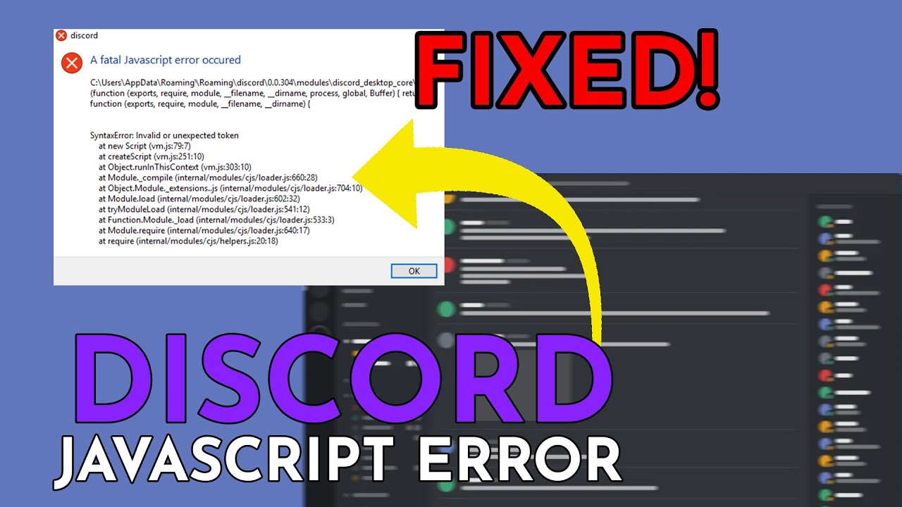 FIXED: A Fatal JavaScript Error occurred Discord | Discord JavaScript Error Windows 10