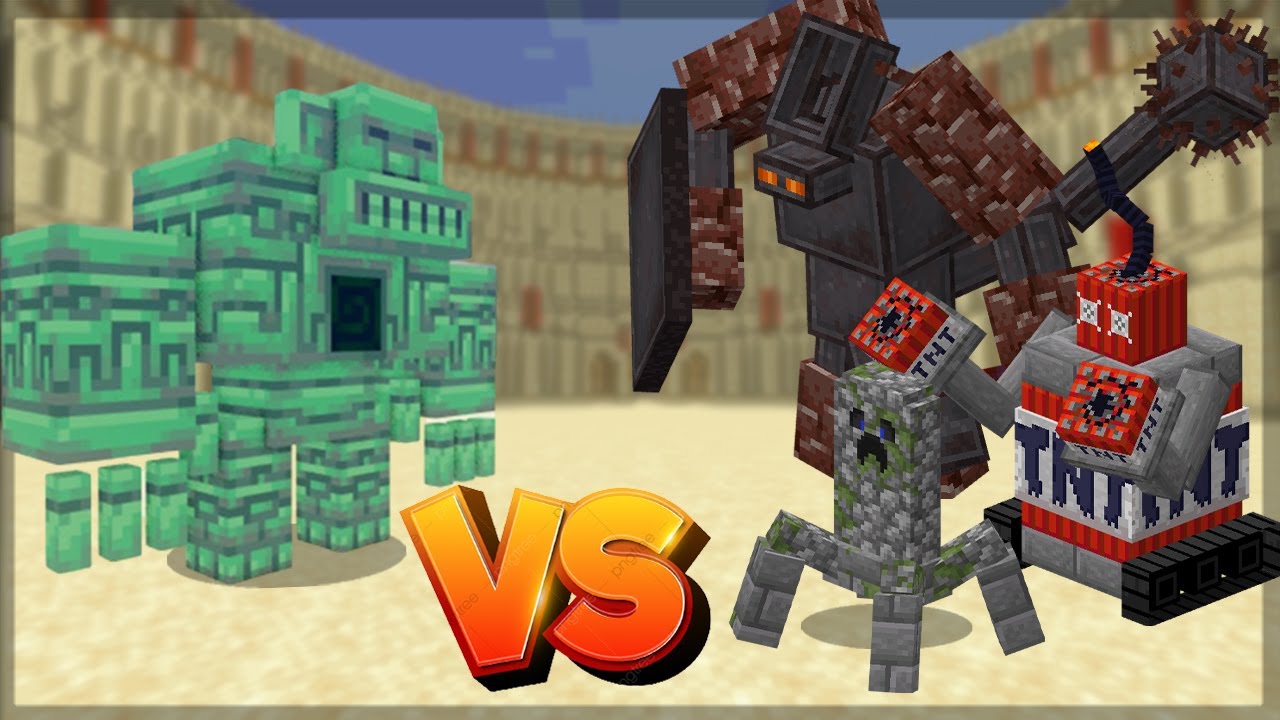 Minecraft: HENOS VS GOLEMANIA ! - BATALHA DE MOBS