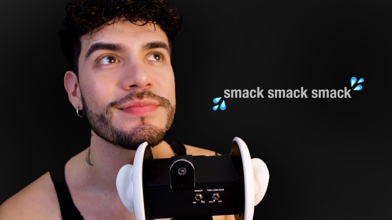 ASMR Wet Mouth Sounds (ear to ear male whisper)