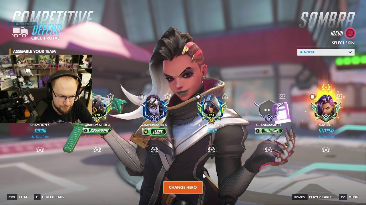 Фитци против Квестрона 🤩 Геймплей Сомбры в Overwatch, 1 сезон