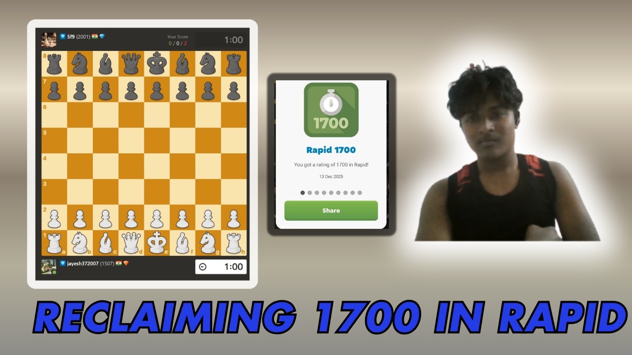 Reclaiming 1700 In Rapid On Chess.com | Chess Live Stream | 2nd attempt
