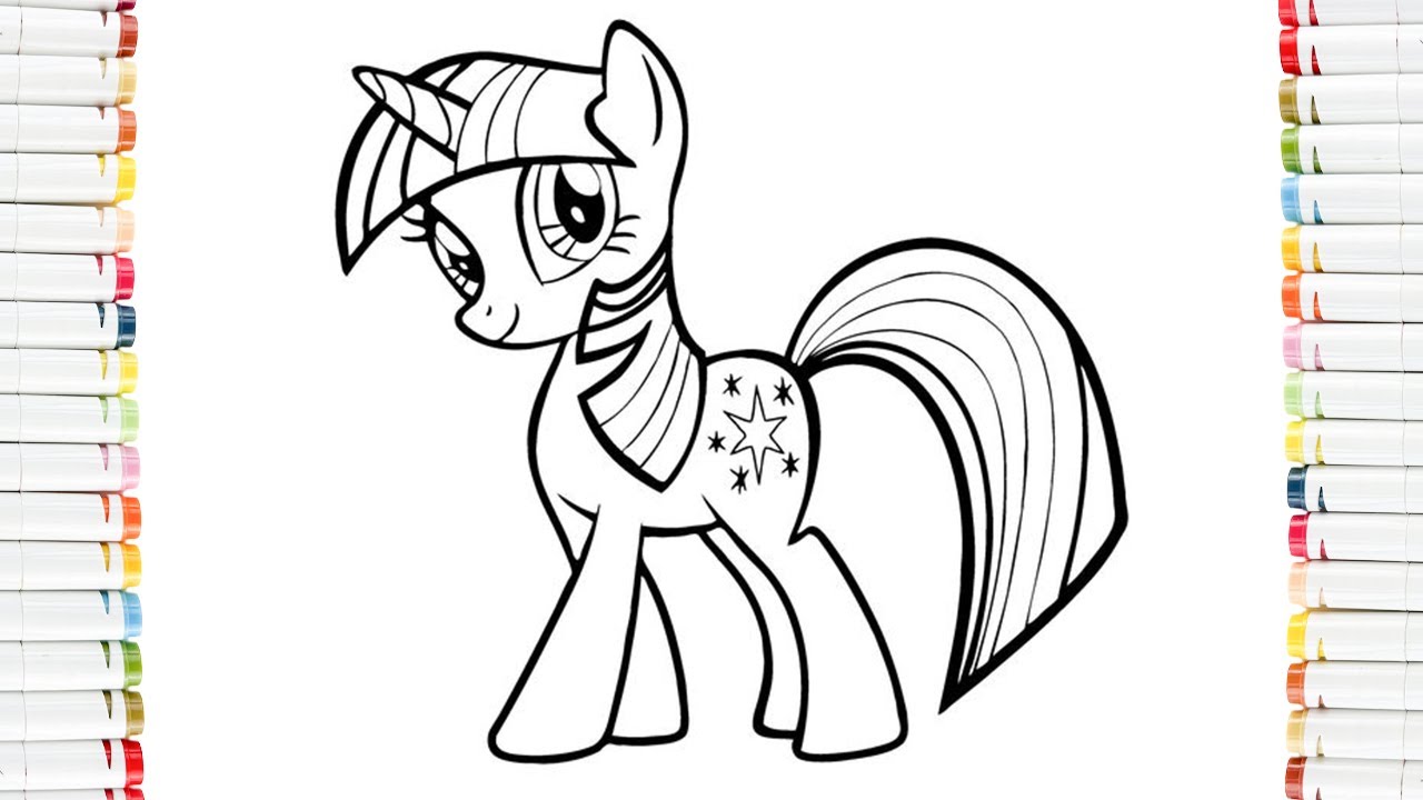 🦄 MY LITTLE PONY Coloring Pages - How to draw My Little Pony Princess Twilight Sparkle