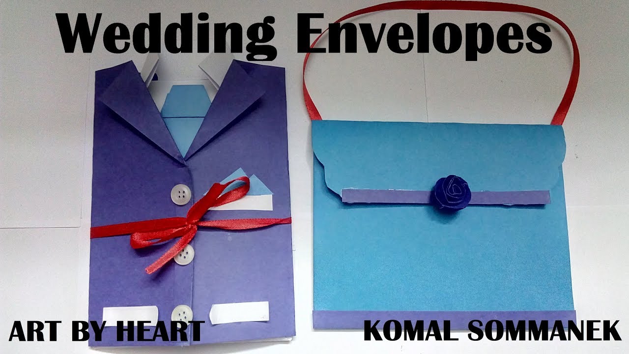 New Style of Wedding Envelopes Tuxedo and Purse | 💝 Shagun Envelopes Tutorial by Komal Sommanek