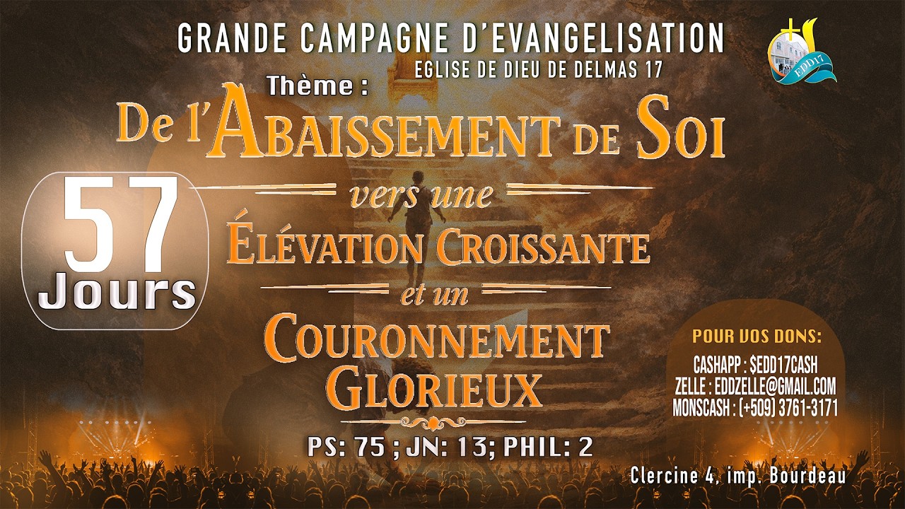 EN DIRECT-Grande Campagne D' Évangélisation de l' EDD17- Dimanche 08 Mars 2026 | Jour 07