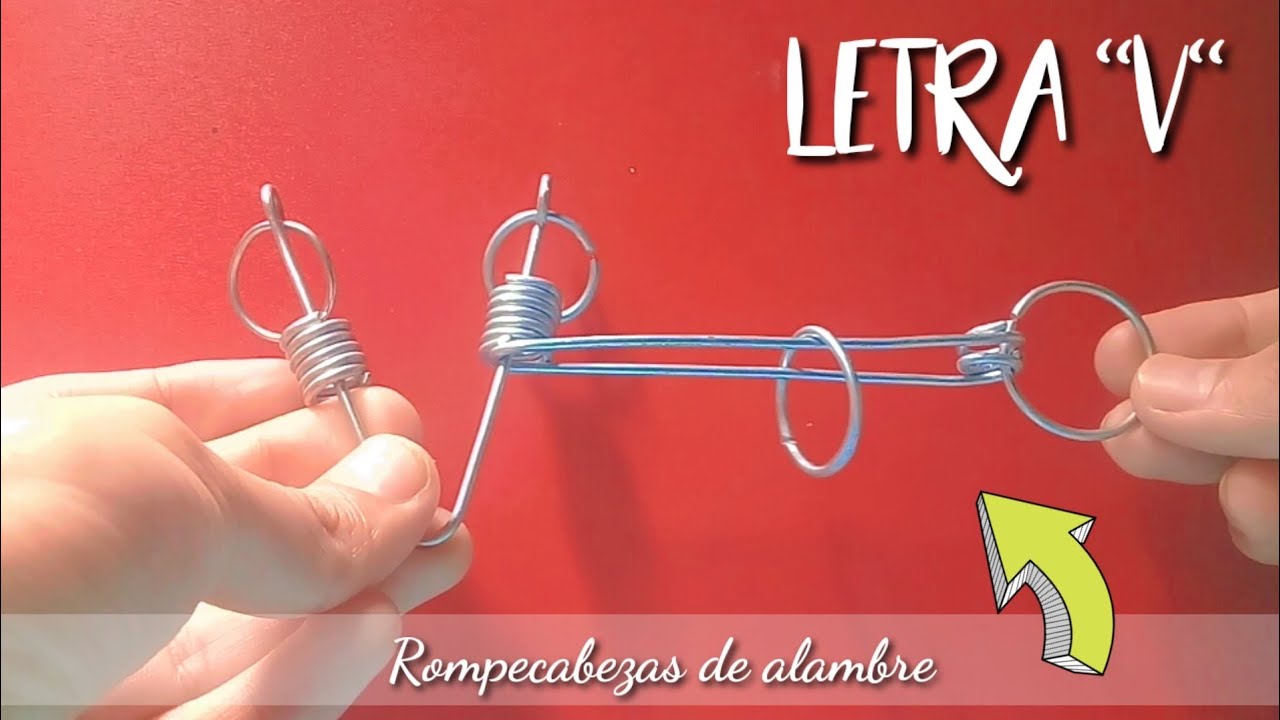 LETRA  V - SOLUCIÓN (Rompecabezas de alambre) | Artesanías en metal