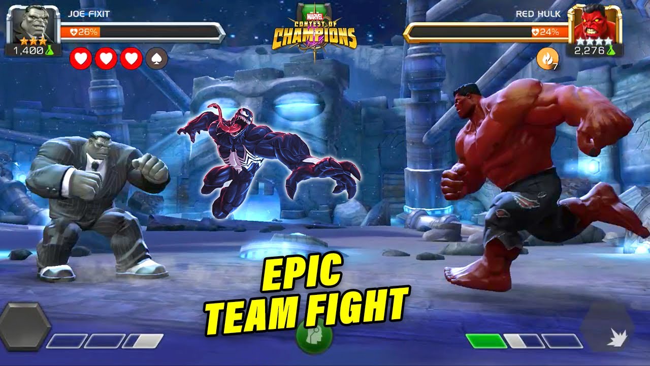 JOE FIXIT & VENOM UNITE to fight RED HULK | Daily Quest | Marvel Contest of Champions(MCOC) | GEMZOD