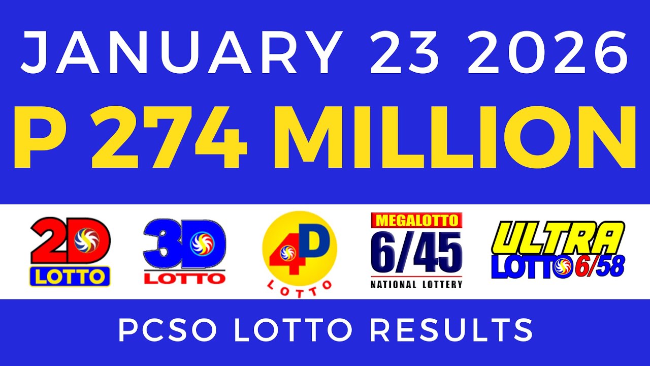 Lotto Result Today 9pm January 23 2026 PCSO