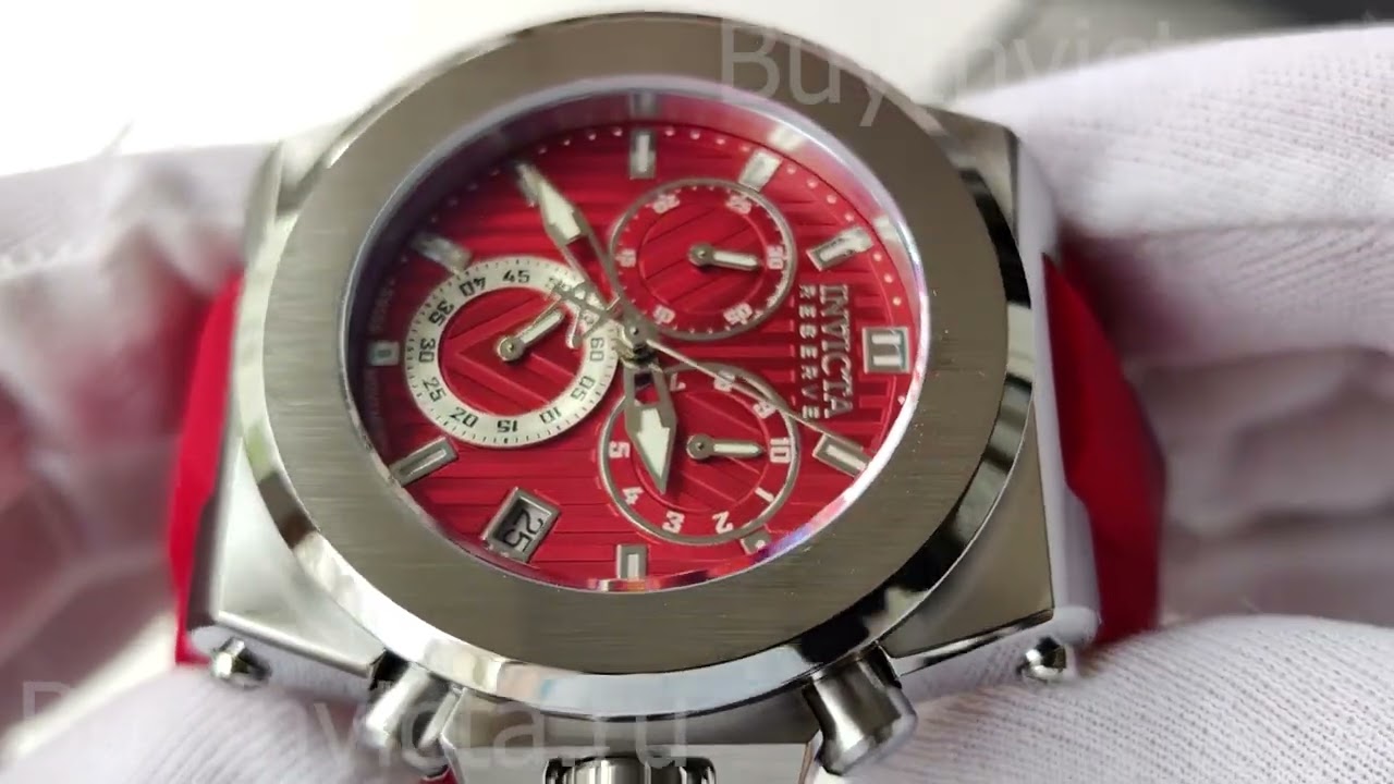 Invicta Reserve Akula Boy 45233 Men's Watch | Мужские Красные Часы Инвикта Резерв Акула Хронограф
